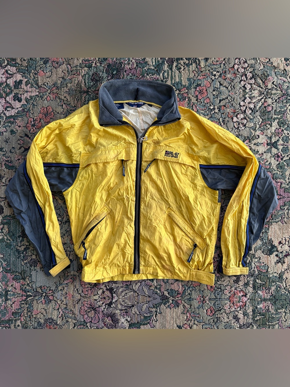 Polo sport - Polo by Ralph Lauren Yellow and Gray Windbreaker Jacket